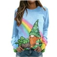 thumbnail image 2 of GaThRRgYP Going Out Tops for Women,Womens Tops Short Sleeve Casual,Women's St.Patrick's Day Fashion Printed Loose Long Sleeve Blouse Round Neck Casual Pullover Tops Sweatershirt, 2 of 5