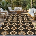 thumbnail image 3 of Fsddascl Boho Geometric Outdoor Rug for Patio/Deck/Porch, Non-Slip Large Area Rug 5 x 8 Ft, Southwestern Vintage Ethnic Tribal Indoor Outdoor Rugs Washable Area Rugs, Reversible Camping Rug Carpet, 3 of 5