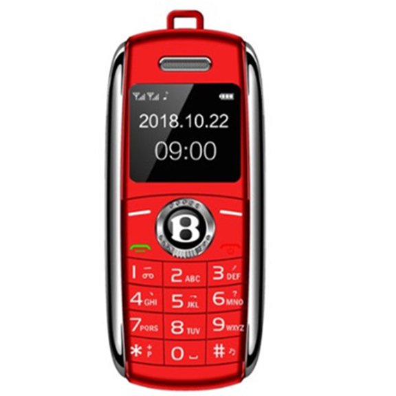 Portable Mini Bluetooth Call Dual SIM MP3 Phone With Speaker Recording Bar Player Car Keychain Music Dialer