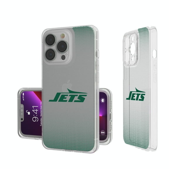 New York Jets Linen Logo iPhone Clear Case