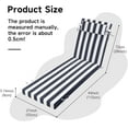 thumbnail image 3 of swing Chaise Lounge Cushions Outdoor, Waterproof 72 x 21Inch Patio Chaise Lounge Replacement Cushion for Lawn Pool（Navy White Stripes，2pcs）, 3 of 6