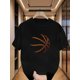 thumbnail image 3 of Camiseta creativa con estampado gráfico de baloncesto para hombre, informal, de manga corta y cuello redondo, ideal para verano y actividades al aire libre. Ideal para adultos, hombres, mujeres, adole, 3 of 9