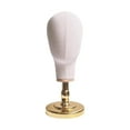 thumbnail image 3 of Milaget Canvas Block Head Desktop with PVC Base Mannequin Head for Hat Jewelries Gold, 3 of 9