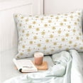 thumbnail image 4 of KLL Gold Snowflake Stripes Pillow Covers Envelope Closure,Super Soft and Cozy Fuzzy Fleece Pillow Case Cover 20"x30", 4 of 5