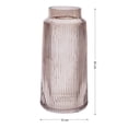 thumbnail image 2 of Florero Decorativo Hometrends 25 cm, Diseño Rayas, Vidrio Café, 2 of 4