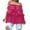 Hot Pink, variant on ZyeKqe Tube Tops for Women Strapless Sleeveless Shirts Double Ruffle Hem Casual Flowy Going out Tops