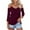 Wine, variant on LYXSSBYX 3/4 Length Sleeve Womens Tops Women Solid 3/4 Sleeve V-Neck Pullover Strapless Tops Shirts Blouse