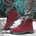 thumbnail image 6 of Zshosam Winter Boots for Men Women Waterproof Snow Boots Warm Lined Non Slip Hiking Boot(Brick Red,42), 6 of 9