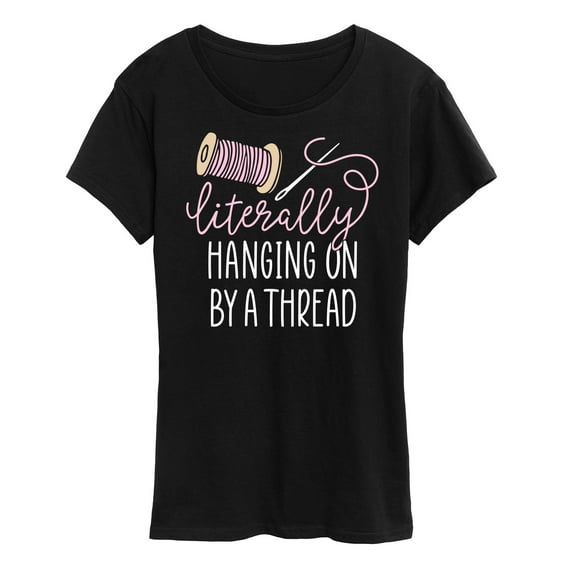 Instant Message - Hanging On By A Thread - Women's Short Sleeve Graphic T-Shirt