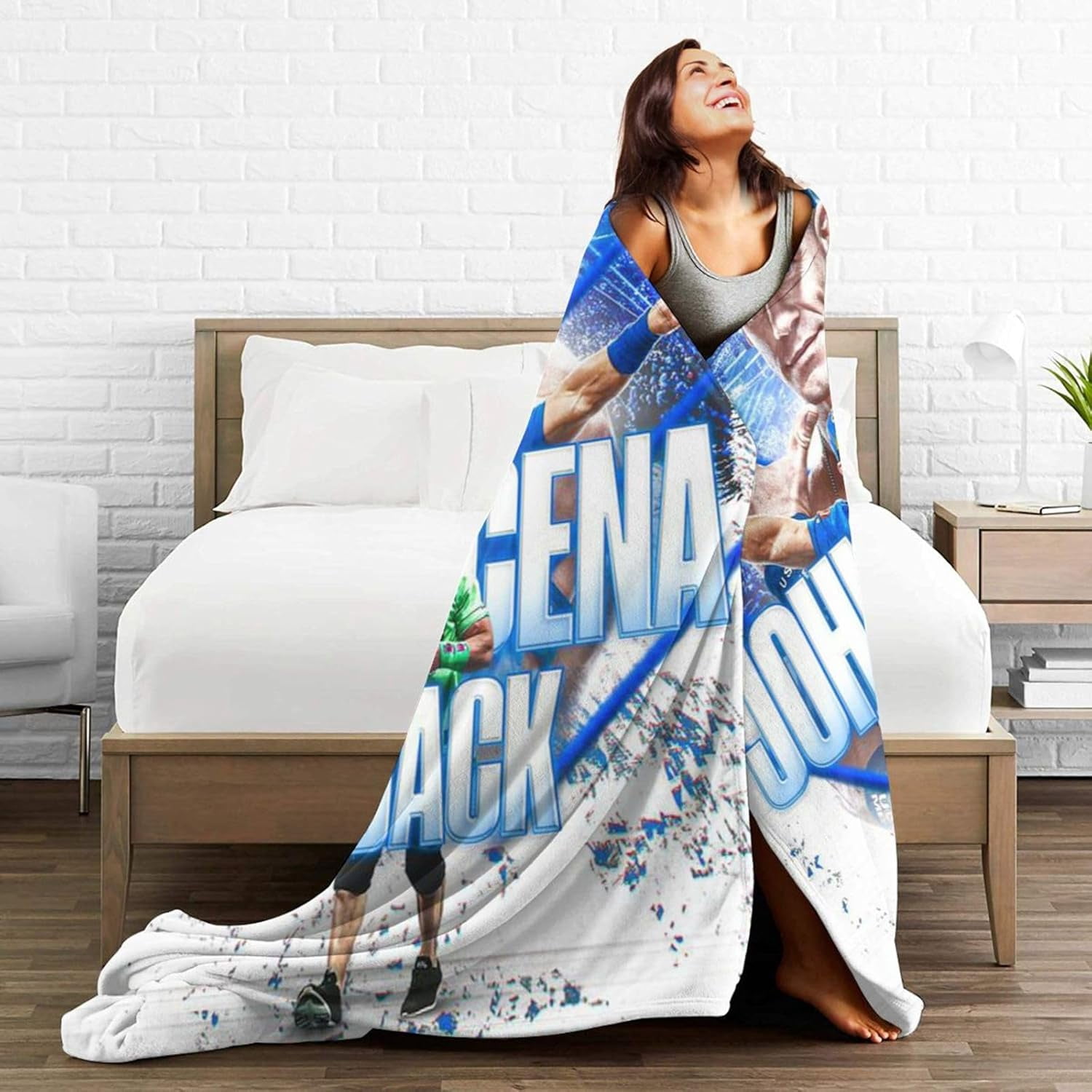 Ultra-Soft Anti-Pilling Lightweight Warm Blanket John Cena Blanket Cozy Blankets Decor for Couch Bed Sofa Bedroom Home 50x40 in