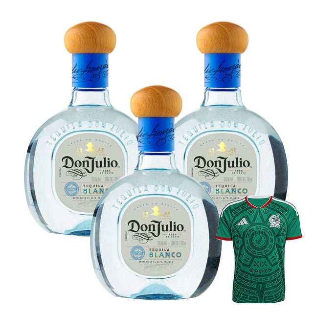 3 Tequila Don Julio Blanco 700 ml + Jersey Verde