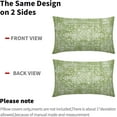 thumbnail image 4 of Lime Green Boho Lumbar Pillow Covers 12x20 Inch Bohemian Carpet Ethnic Decorative Rectangle Pillow Cases Beige Tan Gray Floral Cushion Covers Farmhouse Home Decor For Sofa Couch Outdoor Set of 2, 4 of 6