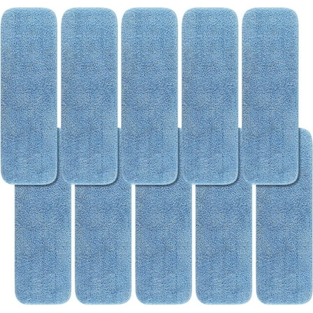 Replacement Microfiber Pad for Rubbermaid Commercial 18 Inch and 17 Inch Mop - 10 Pack Wet & Dry Commercial Reusable Mop Refills Fit for Any Microfiber Flat Mop System 18" and 17"