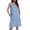 Light Blue, variant on Womens Cotton Nightgown Sleeveless Night Gown Cooling Nightshirts Organic Cotton Dress with Pockets