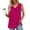 *Hot Pink, variant on ClodeEU Women's V Neck Sleeveless Blouse, Loose Fit Flowy Casual Solid Color Tank Top Red,Womens Plus S