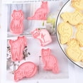 thumbnail image 6 of Grandest Birch Food-grade 6Pcs/Set Lovely Cat Shape Cookie Cutter 3D Effect Creative PP Chocolate Mold for Home, 6 of 8