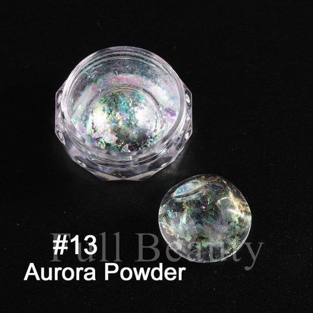 Espejo holográfico sólido para uñas, brillo láser metálico para frotar polvo cromado, pigmento brillante para decoración de manicura, CHLF01-07-1 Tan Jianjun unisex