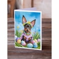 thumbnail image 2 of Miniature Pinscher Easter Egg Hunt Greeting Cards Pack of 8 7 in x 5 in, 2 of 3