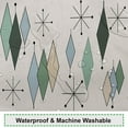 thumbnail image 4 of Mid Century Shower Curtain Modern Abstract Diamond Geometric Atomic Starburst Pattern for 1950s Retro Bathroom Decor Accessories Shower Curtain Set with 6 Hooks, 36x72 Inches, 4 of 6