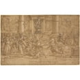 thumbnail image 2 of Pieter Coecke van Aelst 18x13 Black Ornate Wood Framed Double Matted Museum Art Print Titled - The Sacrifice at Lystra (1529-1530), 2 of 5