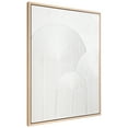 thumbnail image 3 of Arc Harmony Heavily Textured Hand Painted White Framed Canvas Wall Art, 3 of 10