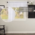 thumbnail image 4 of VHC Brands Farmhouse 16"x72" Valance White Rod Pocket Kitchen Window Curtains, 4 of 7