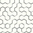 thumbnail image 4 of RoomMates Grey & White Open Geometric Peel & Stick Wallpaper, 4 of 8