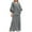 Gray, variant on QUYUON Linen Outfits for Women 2 Piece Set, Women’s Plus Size V-Neck 3/4 Sleeve Tops and Wide Leg Long Pants Sets Casual Loose Lounge Sets Two Piece Summer Outfits Loungewear Gray L