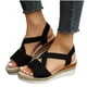 thumbnail image 5 of Amzcrzy Zapatos de mujer,Zapatos de mujer,Zapatillas de mujer, Sandalias informales con tiras y tacón inclinado para mujer Sandalias Mujer Zapatillas De Casa, 5 of 7