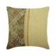thumbnail image 1 of Fundas de almohada decorativas beige con detalles en beige, 35 x 35 cm (14 x 14 pulgadas), de lino y piel sintética, con estampado patchwork, modernas, en beige semitono., 1 of 8