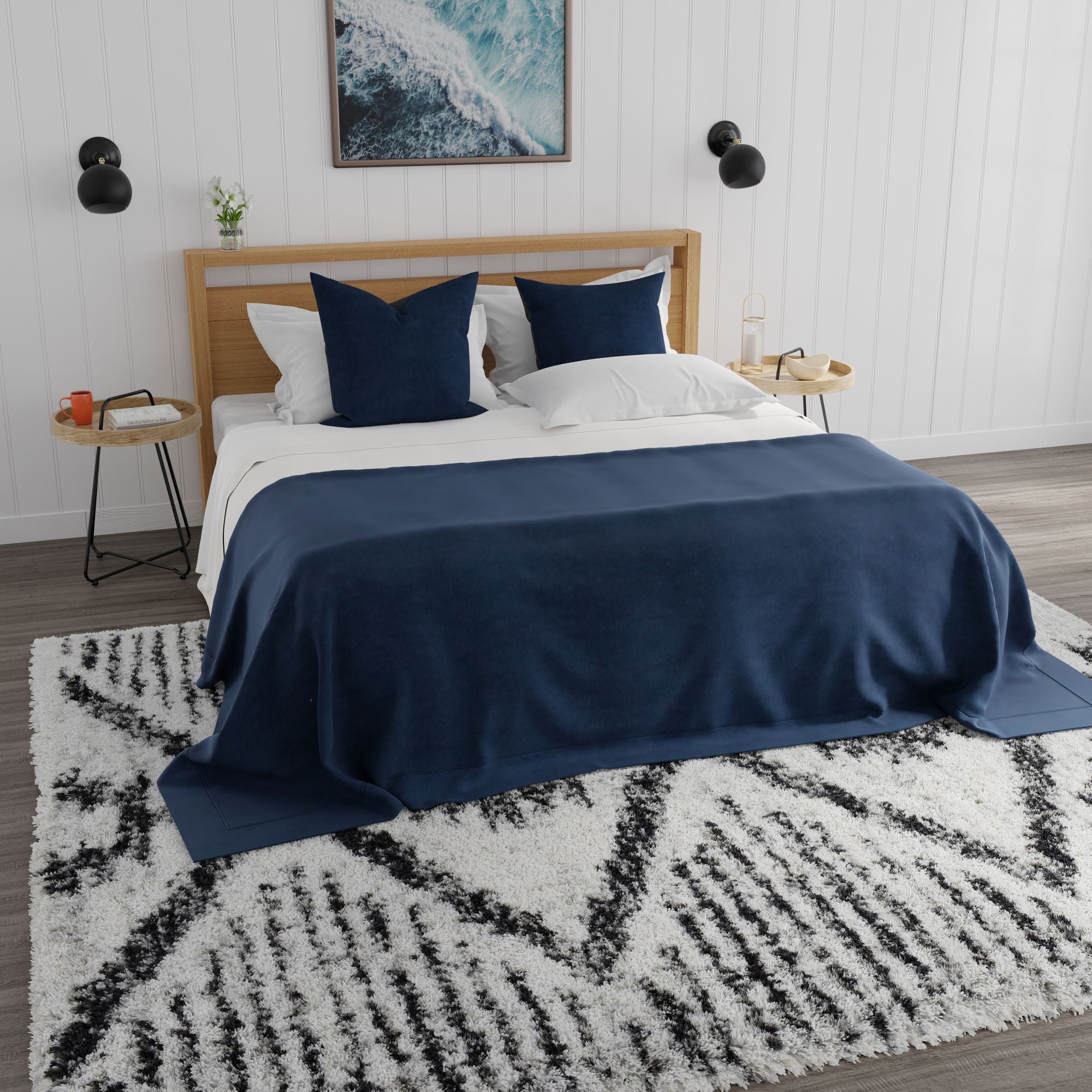 Mason Brooks Indigo Shag CG80B Transitional Geometric 2'6" X 8' Area Rug