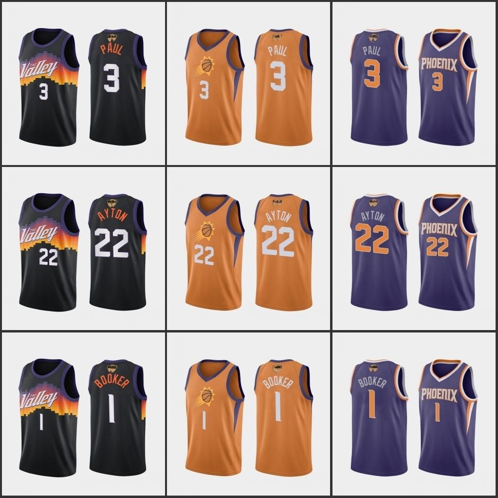 Men Earned Basketball Valley Devin Booker Jersey 1 DeAndre Ayton 22 Chris  Paul 3 City Association Classic Statement Icon Edition Black Orange Purple  White Stitched From Top_sport_mall, $11.98