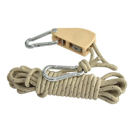 

Goxfaca Pulley Rope Ratchet Hanger | Greenhouse Growth Lamp Hanging Rope | LED Grow Light Rope Hanger for Camping Hiking Fishing Gearing Mountaineering