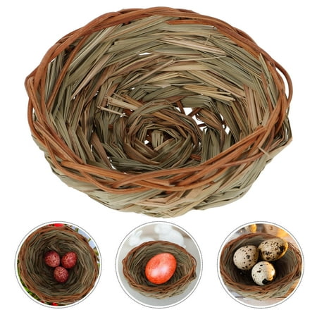 ifundom Decorative Straw Bird Nest Comfortable Breeding and Resting Nest for Small Birds 1 Piece ifundom Decorative Straw Bird Nest Comfortable Breeding and Resting Nest for Small Birds 1 Piece