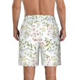 thumbnail image 3 of Kdxio Aerial Flora Pattern Mens Casual Shorts - Drawstring Summer Beach Sports Shorts for Men, 3 of 5