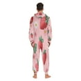 thumbnail image 7 of IAUYY Unisex Adult Onesie Pajamas Ultra-Soft Crystal-Soft Fabric, Halloween Adult Onesie Pajamas Adults,With a Zipper Plus Size Onesie Pajamas, Strawberry, 7 of 7