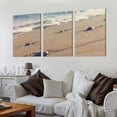 thumbnail image 2 of nygtbtfer  - Pebbles Beach Sunset Landscapes  Single Canvas Art Print Box Framed Picture Wall Hanging - Hand Made in The UK - Framed and Ready to Hang 12x16x3pcs, 2 of 4