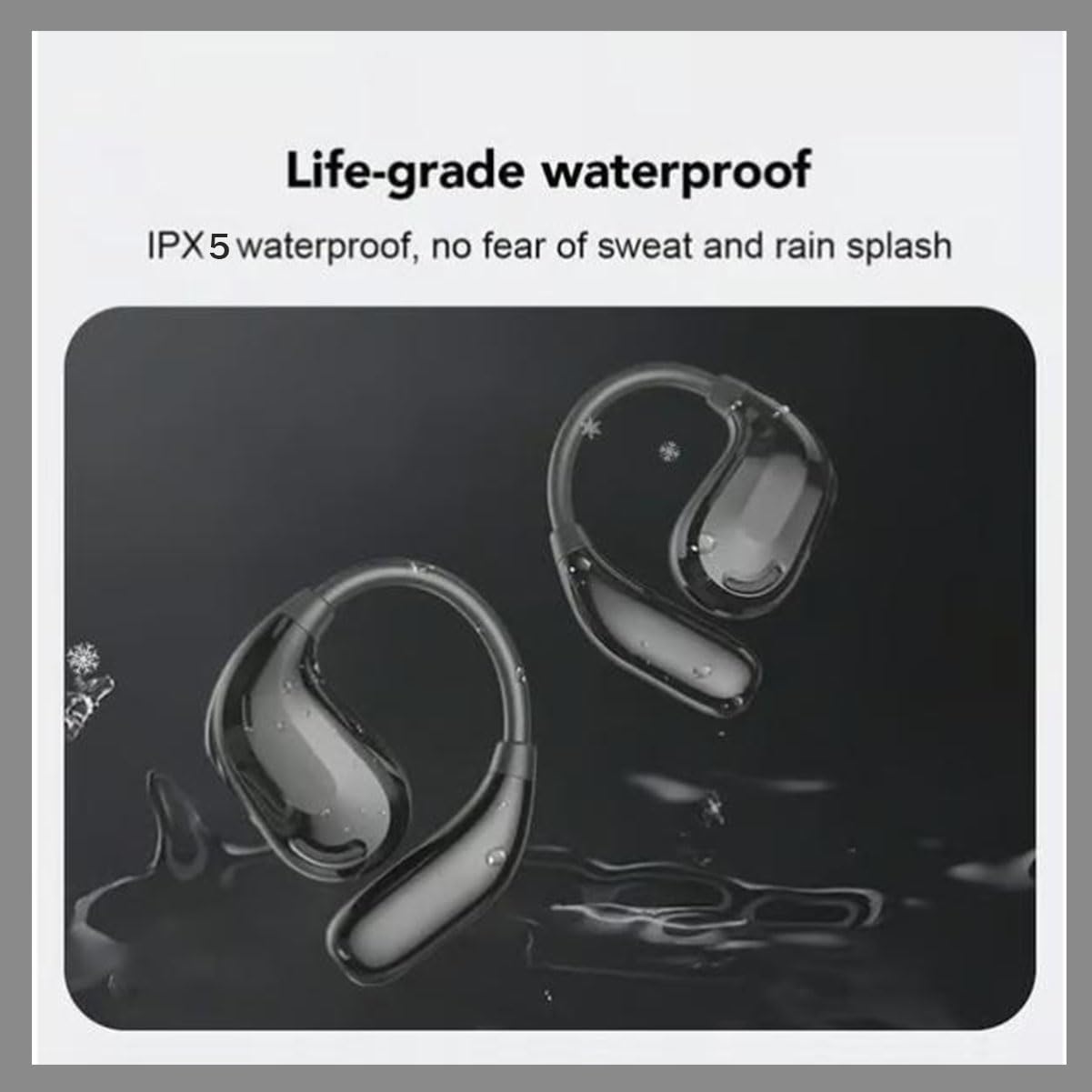 Hi-Fi Sports Bluetooth 5.4 Ear Hook Headphones With Noise Cancelling & Ai Translation, XT66 Sports Bluetooth 5.4 Ear Hook Headphones, 90 Hrs, IPX5 Waterproof Earphone For Workout/Running (Black)