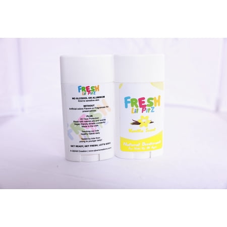 Fresh Lil Pitz Vanilla All Natural Deodorant for Kids of all ages