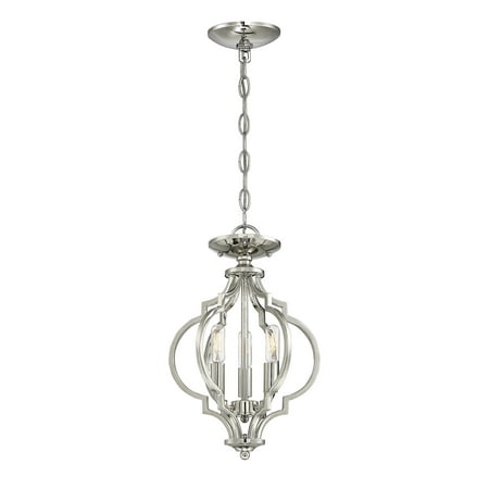 Trade Winds Lighting 3 Light Ceiling Light In Polished Nickel - TW80060-PN