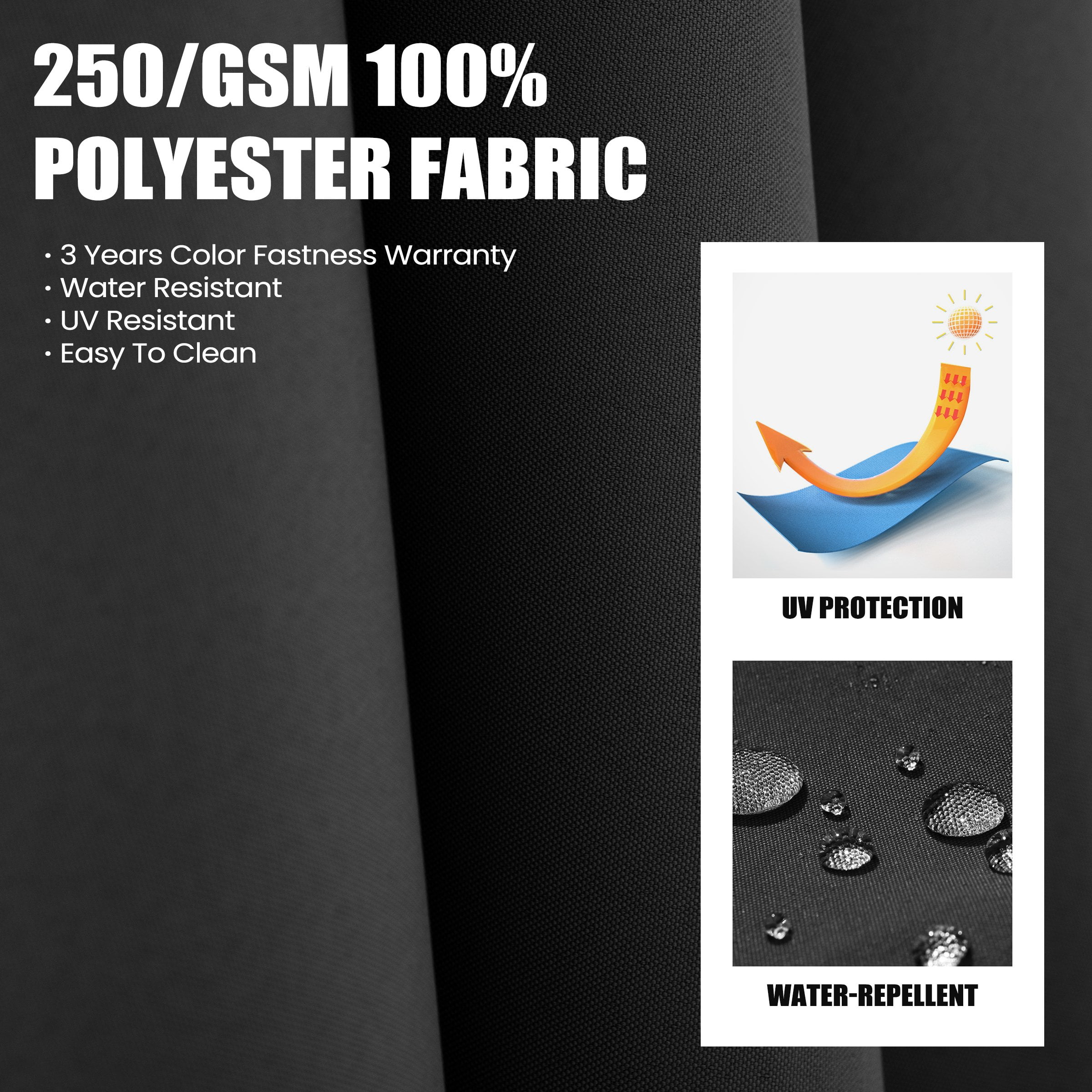 Crestlive Products 9 ft x 11 ft Rectangle Outdoor Patio Umbrella Cantilever, 360° Rotation, Outdoor Large Offset Umbrella for Patio, Pool, Deck, Black