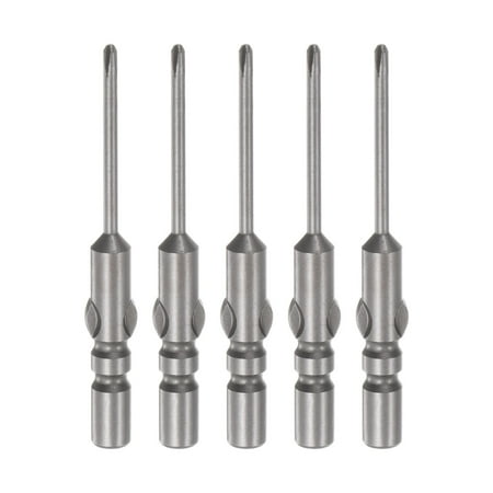 

1.5mm PH00 Magnetic Phillips Screwdriver Drill Bit 4mm Round Shank 1.5 Inch Length 5 Pack