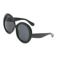 thumbnail image 3 of Abbraccia 5xFuturistic Oversize Round Sunglasses Black frame Gray lens 5 Pcs, 3 of 10