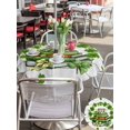 thumbnail image 4 of St Patrick's Day Outdoor Tablecloth - 54 Inch Round Dining Table Cover, Lucky Shamrock Leaf Books Coffee Cups Wooden Waterproof Outdoor Table Cloth with Umbrella Hole & Zipper for Picnic/Patio/Party, 4 of 7