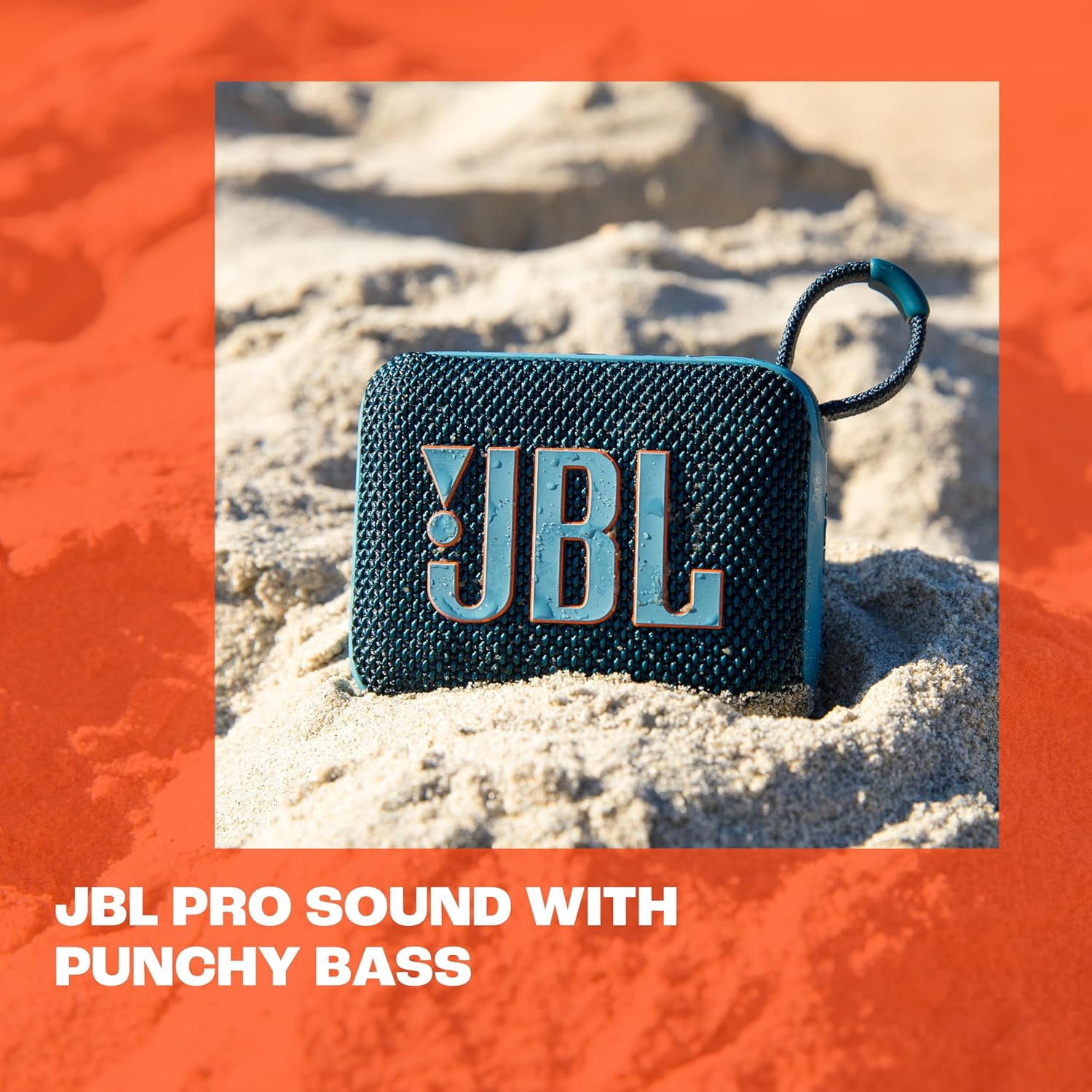 Restored JBL Go 4 - Ultra-Portable, Waterproof and Dustproof Bluetooth Speaker, Big Pro Sound with Punchy bass (Black & Orange) (Refurbished)