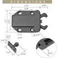 thumbnail image 3 of Paquete de 4 pestillos de empuje, dispositivo de autobloqueo de rebote, con cerradura de gabinete con función emergente automática, evita que la puerta se deslice, cerradura oculta, negro, 3 of 5