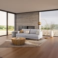 thumbnail image 6 of Livingston 76 inch Wide Mid-Century Modern Loveseat Sofa in Mist Grey Woven-Blend Fabric, 6 of 10