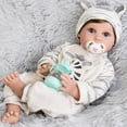 thumbnail image 1 of Aori Lifelike Reborn Baby Dolls 22 Inch Real Life Baby Boy That Look Real in Soft and Weighted Body with Zebra Best Birthday Gift Set, 1 of 5