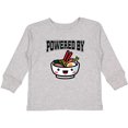 thumbnail image 3 of Inktastic Powered By Ramen Cute Noodles Boys or Girls Long Sleeve Toddler T-Shirt, 3 of 5