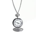 thumbnail image 3 of Reloj de bolsillo vintage unisex de cuarzo con cadena y cadena, reloj de bolsillo mecánico para hombre y mujer (blanco), 3 of 3